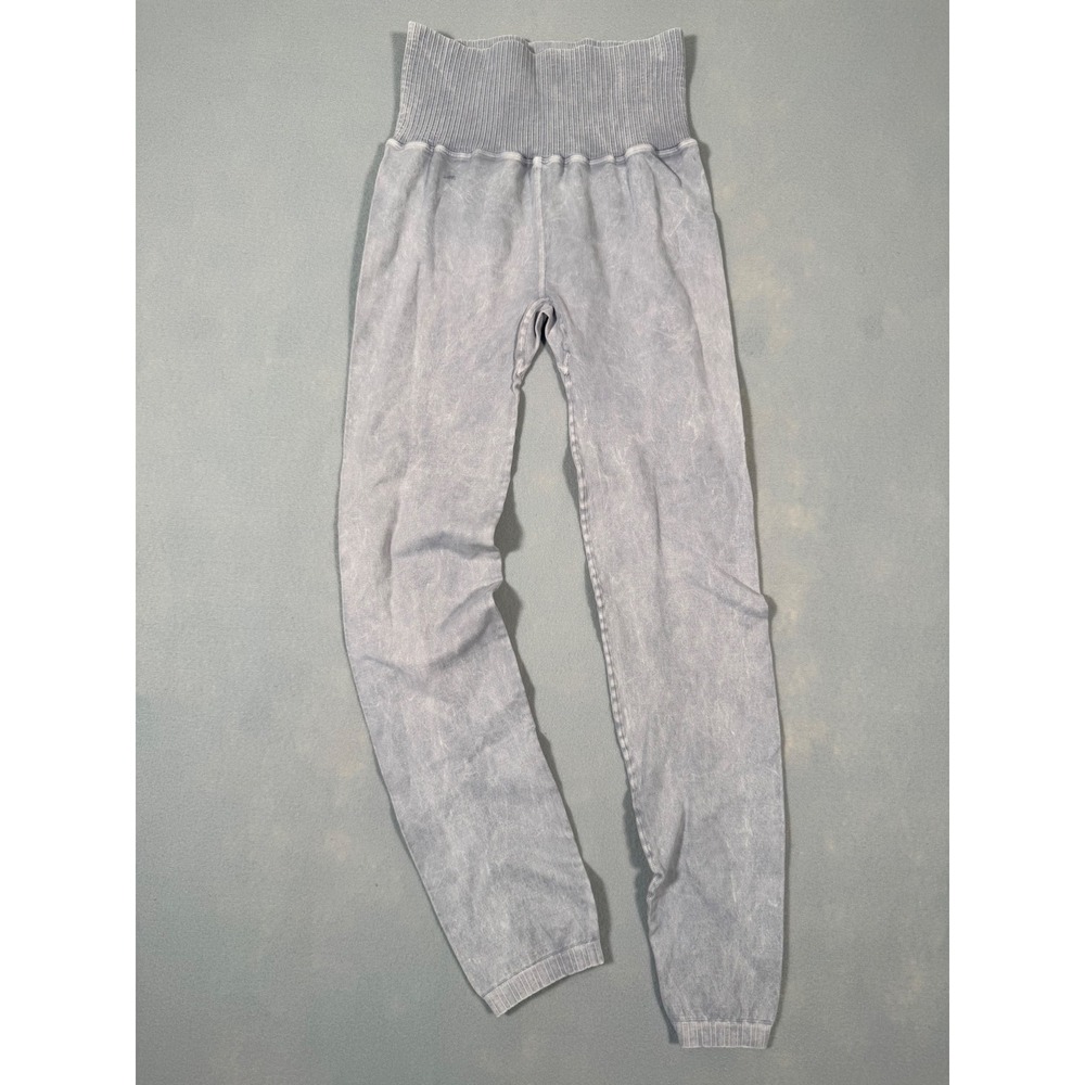 Free People Movement Good Karma Leggings Blue Acid Wash High Waist M/L OB823107